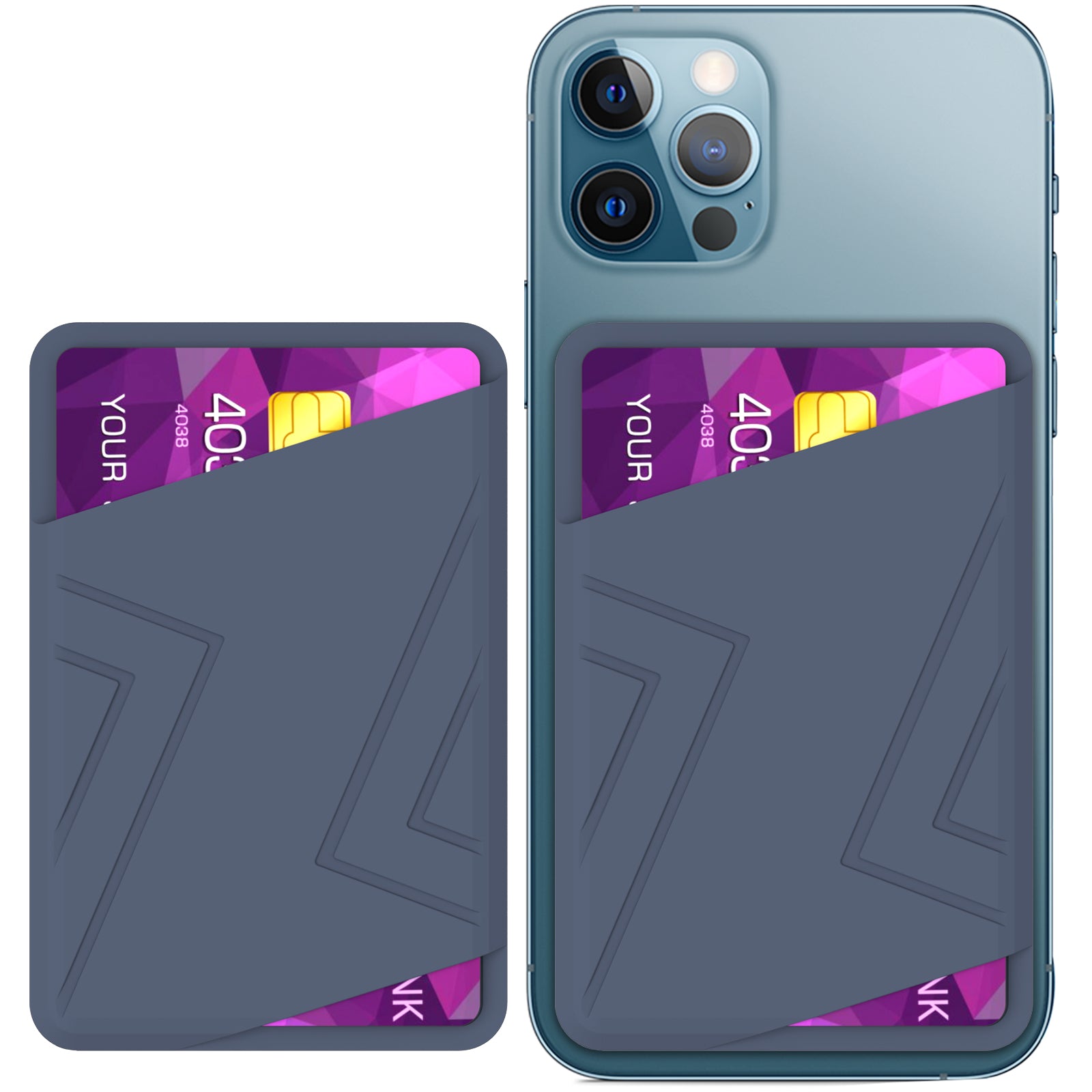 AHASTYLE PT133-C Magnetic Card Holder Silicone Phone Credit Card Sleeve Pocket AHASTYLE PT133-C Magnetic Card Holder Silicone Phone Credit Card Sleeve Pocket
